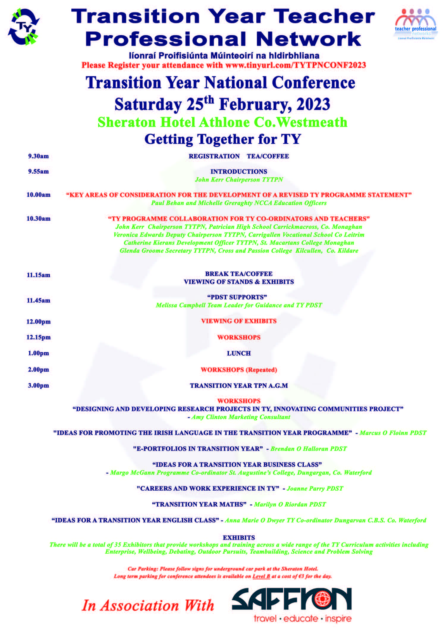 Transition Year National Conference 2023 Agenda